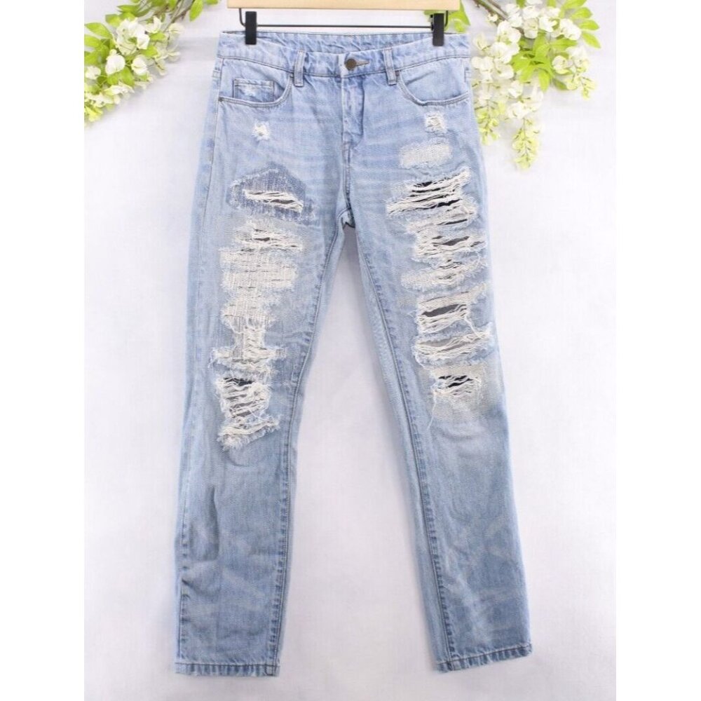 BlankNYC Women's Skinny Jeans Classique Distressed Medium Wash Size 27x30